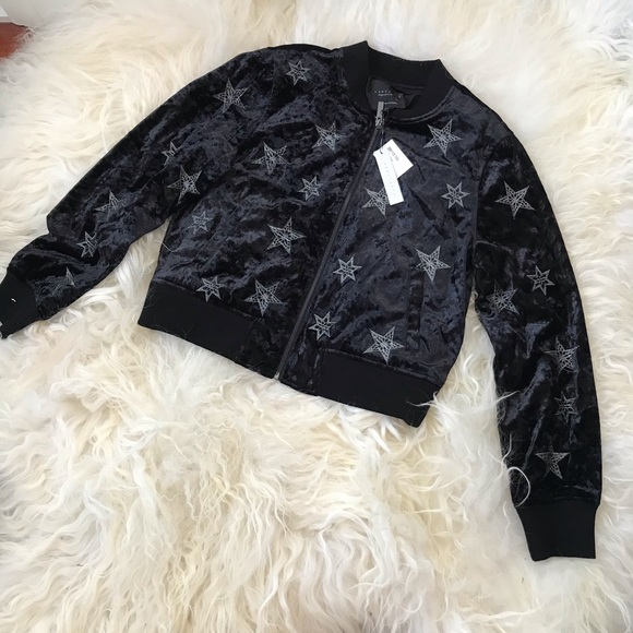 Sanctuary Stargazer Velvet Bomber Jacket - Picture 2 of 6